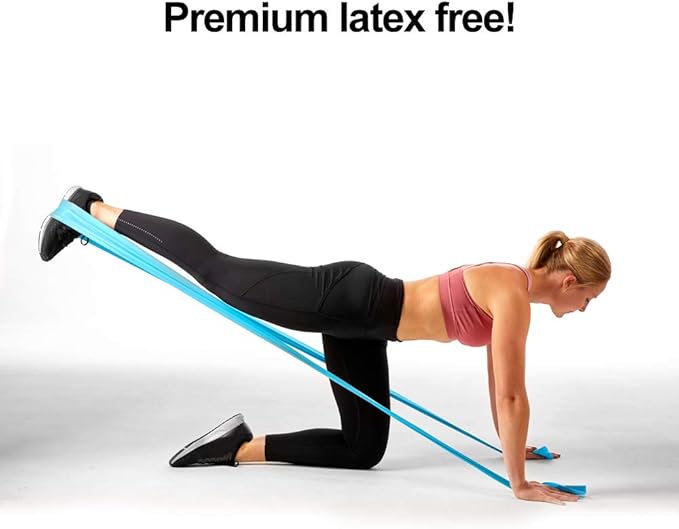 Resistance Band for Working Out - 8,16,24 Yard Resistance Bands Bulk Rolls - 10 Strengths in Light Medium and Heavy Exercise Bands - Latex Free Workout Bands Including iPhone App and e-Book - Bloomnest