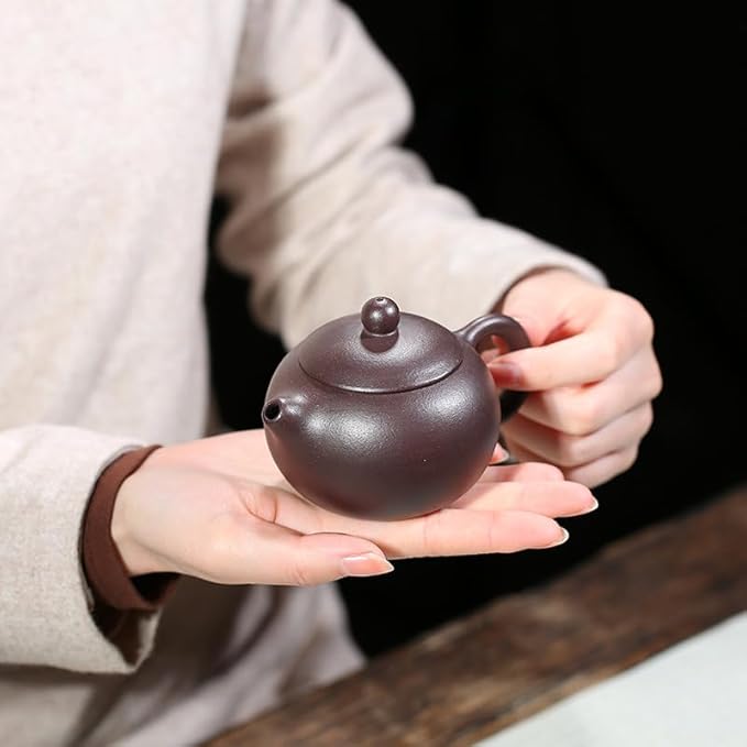 Xishi Teapot 6oz Chinese Yixing Zisha Clay Pot Ceramics Purple Sand Mud Kungfu Tea Maker Set Kettle 9 Hole Filter (purple 180ml) - Bloomnest