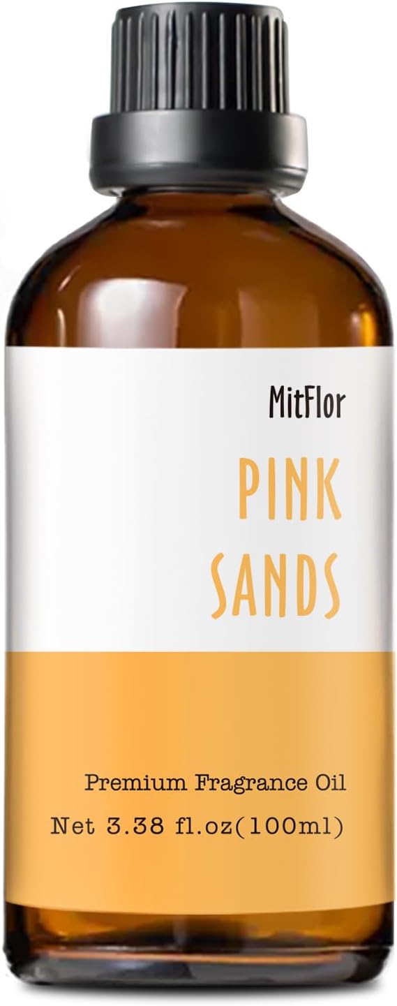 Pink Sands Fragrance Oil, MitFlor Single Scented Oils, Large Size Premium Grade Fragrance Oil for Diffuser, Soap & Candle Making Scent, Essential Oils for Home, 3.38 OZ/100ML MitFlor