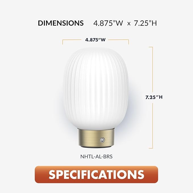 Newhouse Lighting Altura, Brass 2700K Dimmable Cordless USB-C Rechargeable Table Lamp NHTL-AL-BRS, Cordless Desk Lamp for Living Room, Bedroom, Coffee Table, and Other Cozy Home Decor - Bloomnest