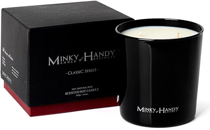Highly Scented Soy Candles - Tobacco Oud Sandalwood Cedar - Large 2 Wick Black Jar Candle - Clean Burn - Gifts for Men and Women - 10oz - Bloomnest