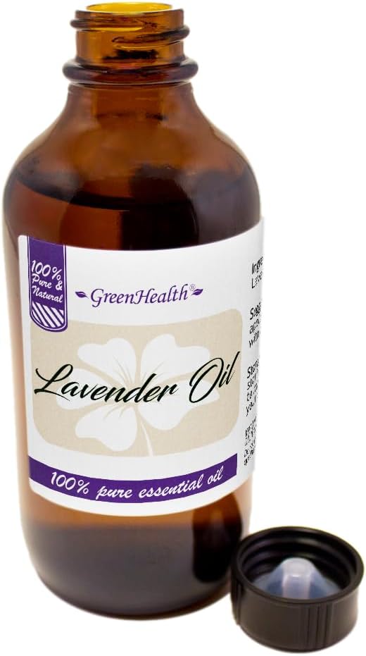 GreenHealth Lavender Essential Oil – 4 fl oz – 100% Pure, Therapeutic Grade, Premium Quality for Aromatherapy, Relaxation & Home Use