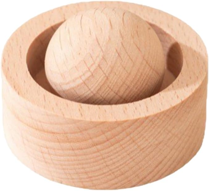 Wooden Essential Oil Diffuser - Round Ball Aromatherapy Diffuser, Walnut and Beech, for Office, Car, Yoga Hall (Beech) - Bloomnest
