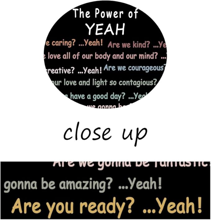 Inspirational Poster “The Power of Yeah” Motivational Wall Decor Positive Psychological Suggestion Q&A for Bedroom School Children's Room Psychotherapy Room Framed Ready to Hang [30" W X 40" H] - Bloomnest
