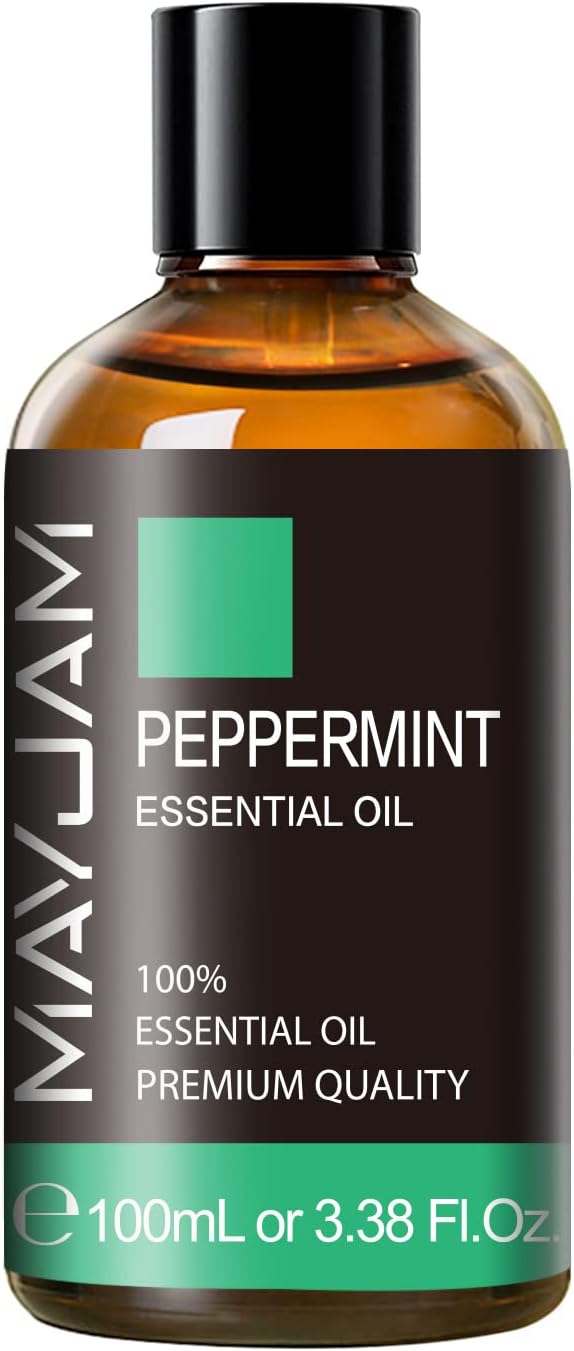 Peppermint Essential Oil, MAYJAM Premium Pure Essential Oils, 3.38FL.OZ Peppermint Oil for Diffusers Soap Candle Making, Ideal for Home Office Car Yoga Use - Bloomnest