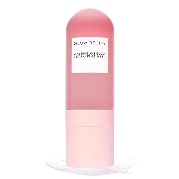Glow Recipe Watermelon Glow Facial Spray + Hydrating Mist - Ultra-Fine Face Mist with Hyaluronic Acid + Hibiscus AHA to Refresh Dry Skin & Enhance Dewy Makeup - Suitable for All Skin Types (75ml) - Bloomnest