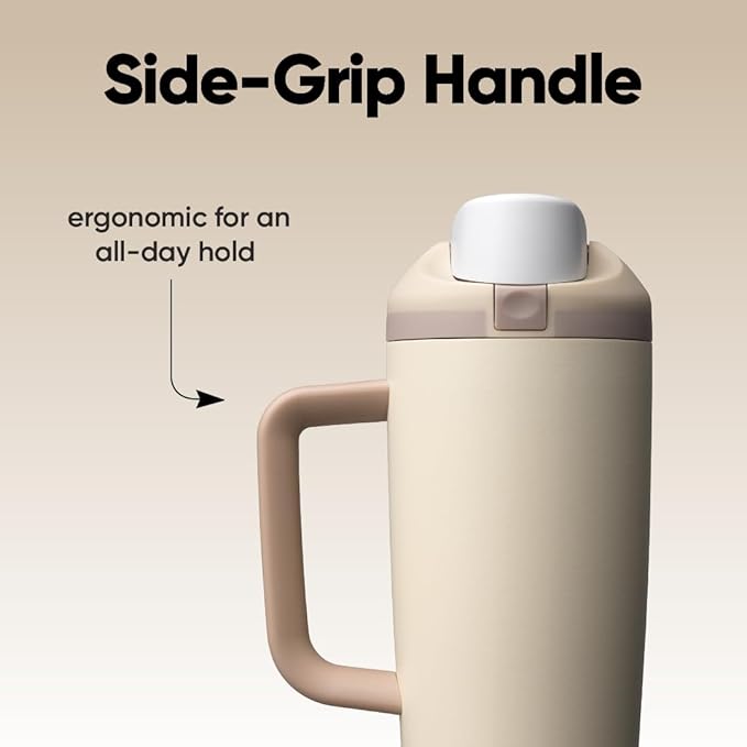 Owala FreeSip Tumbler - Stainless Steel - 30-oz. - Tan (Lightly Toasted) Owala