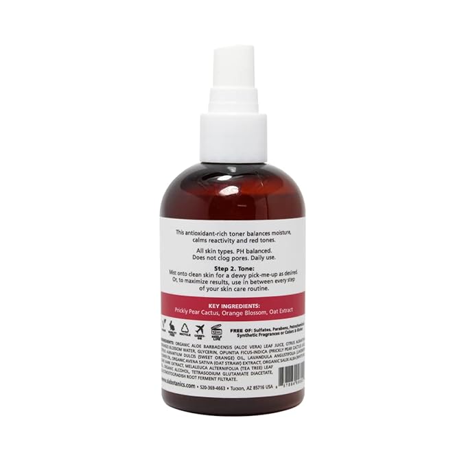 Sia Botanics Rejuvenating Face Toner Mist (118ml/4oz Bottle) | Facial Treatment w/Prickly Pear, Aloe Vera, Orange Blossom | Natural, Clean, Botanical Skincare for Women - Bloomnest