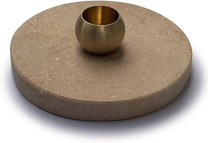 Travertine Palo Santo Holder – Natural Stone Incense Burner for Meditation, Cleansing & Home Décor – Minimalist Palo Santo Tray – Handmade Spiritual Gift - Bloomnest