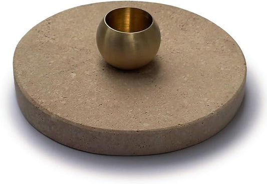 Travertine Palo Santo Holder – Natural Stone Incense Burner for Meditation, Cleansing & Home Décor – Minimalist Palo Santo Tray – Handmade Spiritual Gift - Bloomnest