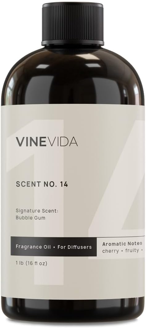 VINEVIDA [16 Fl Oz] Bubble Gum Fragrance Oil for Cold Air Diffusers, Essential Oils for Diffuser Oil Refill & Air Freshener Room Spray - Bloomnest