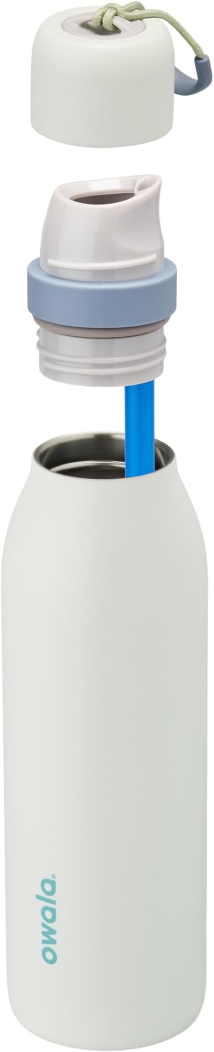 Owala FreeSip Twist Insulated Stainless Steel Water Bottle with Straw for Sports and Travel, BPA-Free, 18-oz, Mint/White (Iced Breeze) Owala