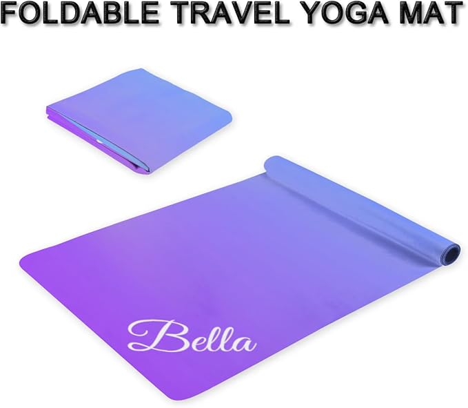Custom Name Yoga Mat,Personalized Travel Yoga Exercise Mat,Non Slip,Perfect for Kids & Adults,Gradient Color E Series - Bloomnest