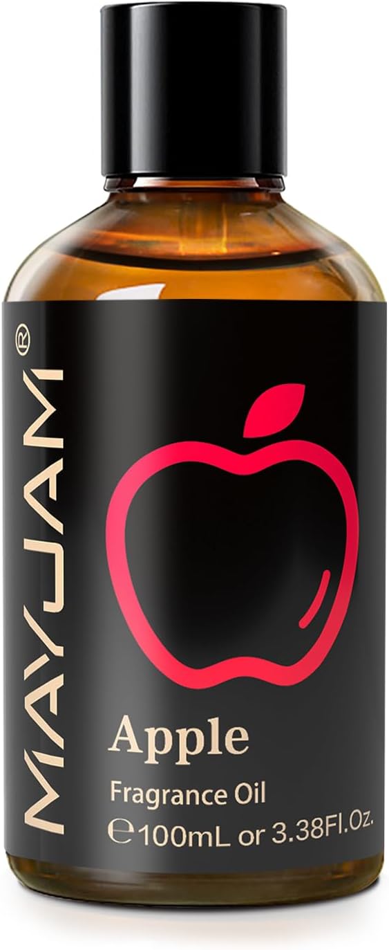 MAYJAM 100ML/3.38FL.OZ Apple Fragrance Oils with Glass Dropper, Essential Oils for Diffusers for Home, Long Lasting Scented Oils for Diffusers Soap Candle Making - Bloomnest