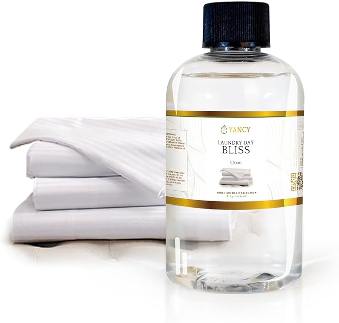 YANCY Laundry Day Bliss Home Collection Fragrance Oil (4 oz), Fresh Laundry-Inspired Scent, Clean Aroma for Diffusers, Oil Burners & Aroma Lamps, Crisp Scent for Daily Freshness YancySpa