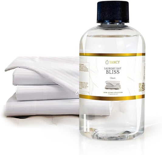 YANCY Laundry Day Bliss Home Collection Fragrance Oil (4 oz), Fresh Laundry-Inspired Scent, Clean Aroma for Diffusers, Oil Burners & Aroma Lamps, Crisp Scent for Daily Freshness YancySpa