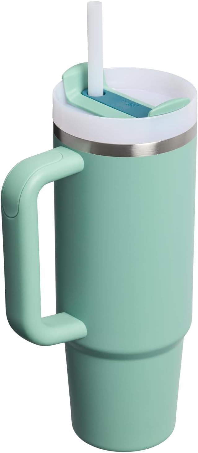 STANLEY Quencher H2.0 Tumbler with Handle and Straw 30 oz | Flowstate 3-Position Lid | Cup Holder Compatible for Travel | Insulated Stainless Steel Cup | BPA-Free | Spring Green Stanley
