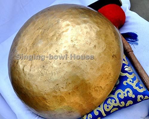 10" Large Master Healing Hand hammered Tibetan Singing Bowl ~ Great for Meditation, Yoga, Sound Bath, Mindfulness, Relaxation ~ Cushion, Wooden Mallet & Drumstick Included - Bloomnest