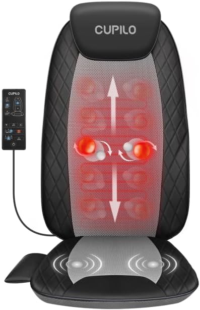 Back Massager for Pain Relief Deep Tissue - Shiatsu Back Massager with Heat for Chair, Massage Chair Pad, Back Support Inflatable Flap Chair Massage Seat Cushion, Gifts for Men Dad - Bloomnest
