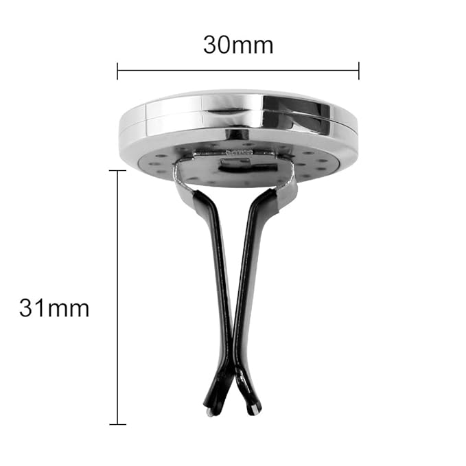 Car Air Freshener, 2PCS 30mm Car Aromatherapy Essential Oil Diffuser Stainless Steel Cars Diffuser with Vent Clip 12 Felt Pads - Bloomnest