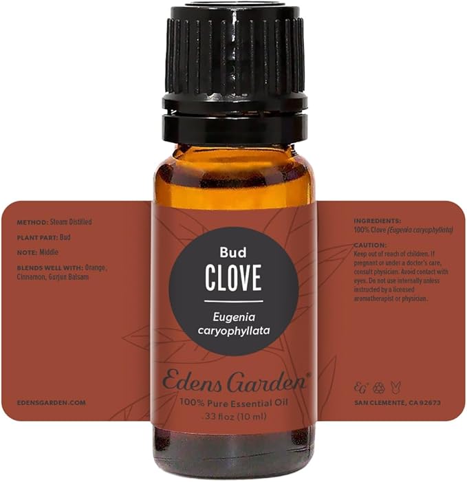 Edens Garden Clove- Bud Essential Oil- 100% Pure Premium Grade, Undiluted, Natural, Therapeutic, Aromatherapy, The Best for Diffuser, Candle, Laundry, Humidifiers 10 ml (.33 fl oz) - Bloomnest