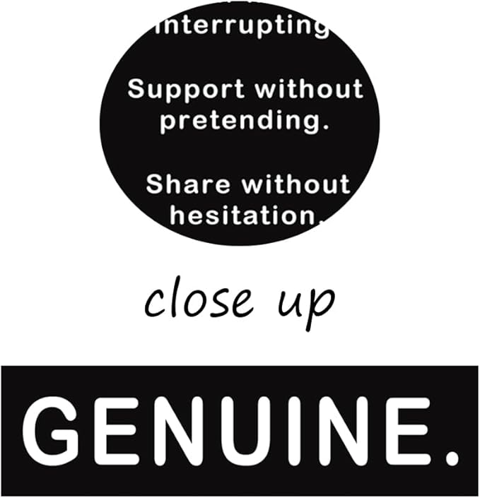Motivational Wall Art Office Decor Be Genuine Inspirational Black Office Wall Decor Inspiring Wall Art for Living Room Decor Wall Paintings Posters Artwork Bedroom Home Framed [24''W x 36''H] - Bloomnest