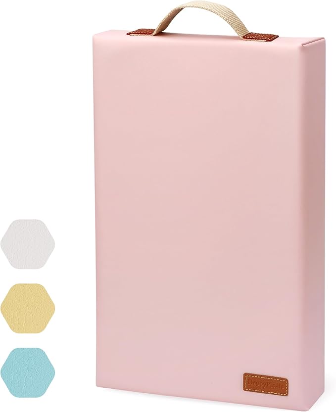 HappyPicnic Waterproof Kneeling Pad for Garden or Bath, 2 inch Thick Soft Foam Kneeler Mat for Gardeners Knee Support or Bathtub Bathing with Handle and Removable Cover - Pink - Bloomnest