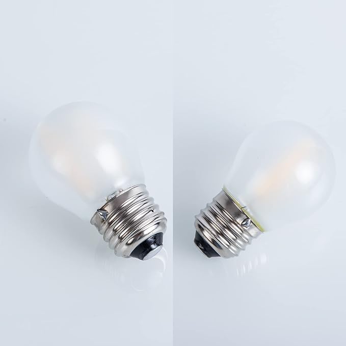 Frosted E26 LED Bulb 25w Equivalent 2700K Warm White 2W LED Light Bulb Dimmable LED Filament Globe Bulb, Short Edison Bulb for Ceiling Fan, Chandelier, Vanity, 6 Pack - Bloomnest