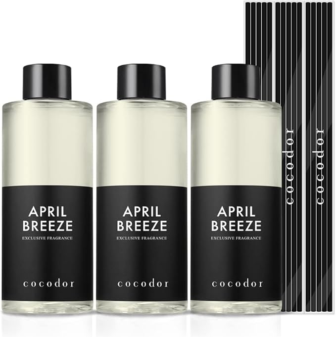 COCODOR Reed Diffuser Oil Refill/April Breeze /6.7oz / 3 Pack/Aromatherapy, Home Fragrance, Scented Oils, Oils for Reed Diffuser, Bathroom Home Decor - Bloomnest