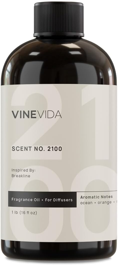 VINEVIDA [16 Fl Oz] Scent NO. 2100 Fragrance Oil for Cold Air Diffusers, Aromatic Notes of Ocean Orange Sage, Essential Oils for Diffuser Oil Refill & Air Freshener Room Spray - Bloomnest