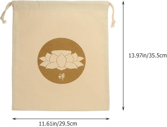 2pcs Tibetan Singing Bowl Pouch Sound Bowl Bag Drawstring for Meditation Zen Style Storage Bag for Sining - Bloomnest