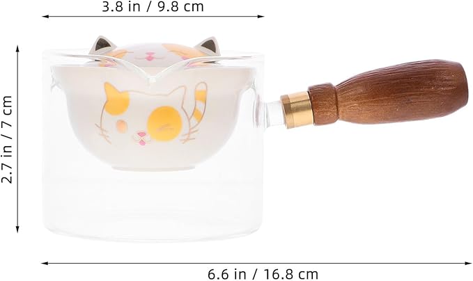 BESPORTBLE Rotation Ceramic Teapot with Anti-scald Handle Portable Small Capacity Tea Kettle for Home and Office Ceramic and Material Easy to Clean and Store - Bloomnest