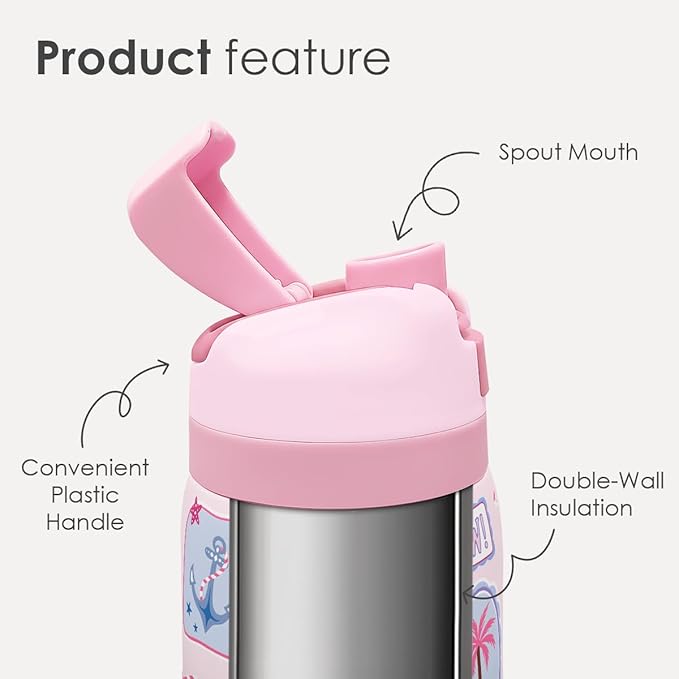 Coastal Cowgirl Stainless Steel Water Bottle, Vacuum Insulated, Push-Button Lid, 32 oz, Gifts for Women Girls Friends Teens Birthday Christmas SANDJEST