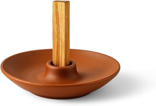 Authentic Peruvian Pottery Palo Santo Stick Holder | Handmade Ceramic Smudge Bowl | Incense and Sage Holder | Unique Decor for Spiritual and Aromatherapy Practices (Terracotta Twirl) - Bloomnest
