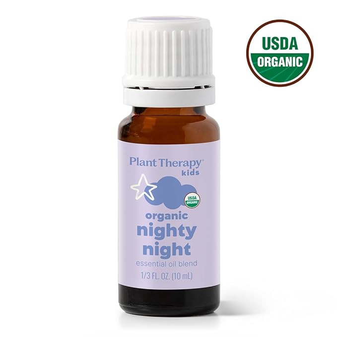 Plant Therapy KidSafe Organic Nighty Night Essential Oil Blend for Sleep 10 mL (1/3 oz) 100% Pure, Undiluted, Therapeutic Grade - Bloomnest