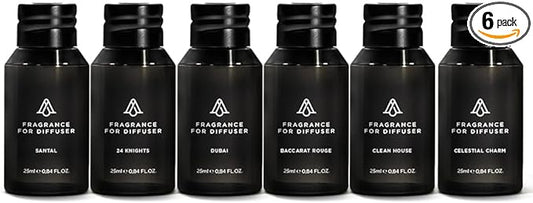 AromaPlan Home Luxury Scents, Hotel Premium Collection Set- 5 Star Hotel Collection- Natural, Non-Toxic Cold Air Diffuser Oil - Gift Ready, Diffuser Oils Scent (6 Pack/ 0.85 fl.oz (25 ml) - Bloomnest