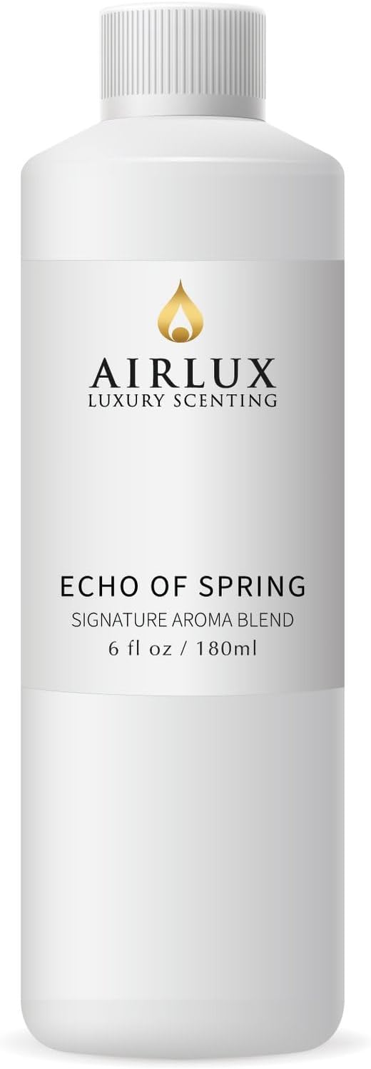 Signature Aroma Oil No. 229 Echo of Spring – Bellflower, Clove, Dew Drop – Aroma Oil for Cold Air & Waterless Diffusers and DIY Crafts – 180 mL, 6.1 fl oz Eco Refill Bottle Airlux