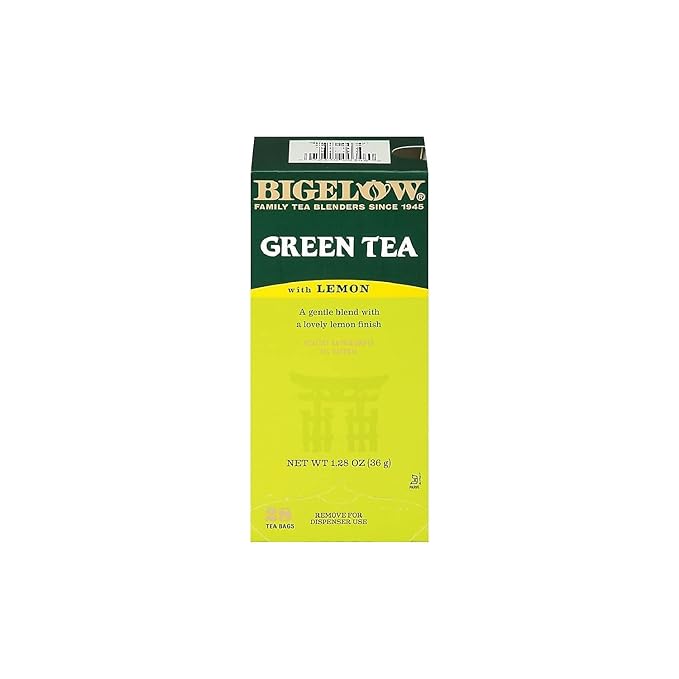 Bigelow Green Tea With Lemon, Lemon, 0.34 Lbs, 28/box - Bloomnest