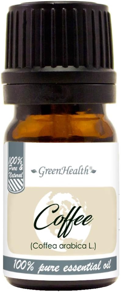 5 ml - Coffee Essential Oil (100% Pure & Uncut) - Amber Glass Bottle w/Euro Dropper - Greenhealth