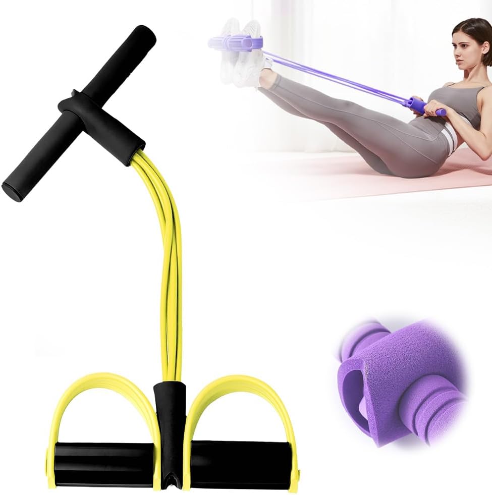 2026 New 21 Fitness Resistance Bands-4 Tube Pedal Ankle Puller, Stretching Bands for Arm and Leg Workouts, Stretching Workout Fitness Bands for Arm Weights Exercise Equipment