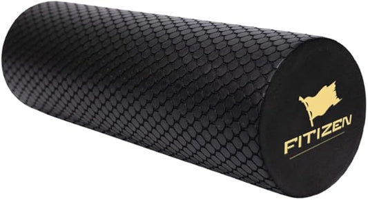Fitizen Foam Roller – Muscle Massage Rehab Stiff Back Pain Physical Therapy Deep Tissue Firm Exercise Equipment Home Gym Stress Yoga Pilates for The Fit Citizen by FitNation - Bloomnest