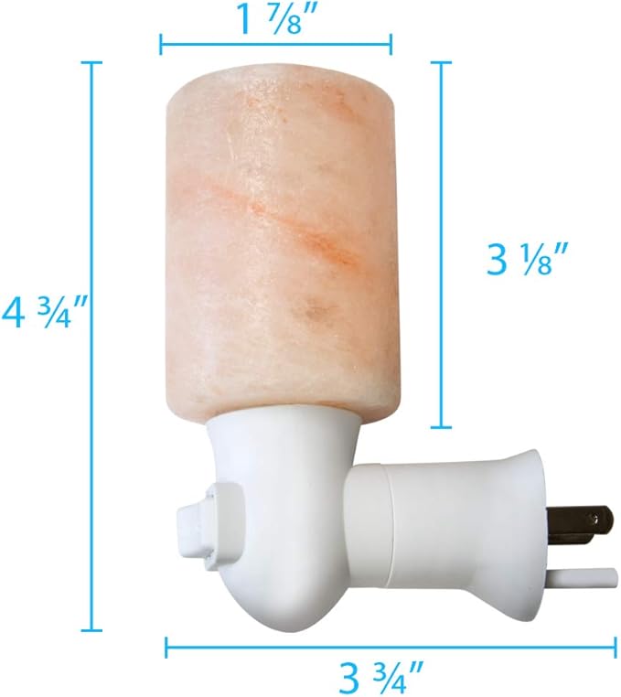 AULTRA Salt Lamp Night Light with Himalayan Natural Crystal Salt Color Lights - UL Listed Plug for Lighting Bedrooms Or Bathrooms (2-Pack) - Bloomnest