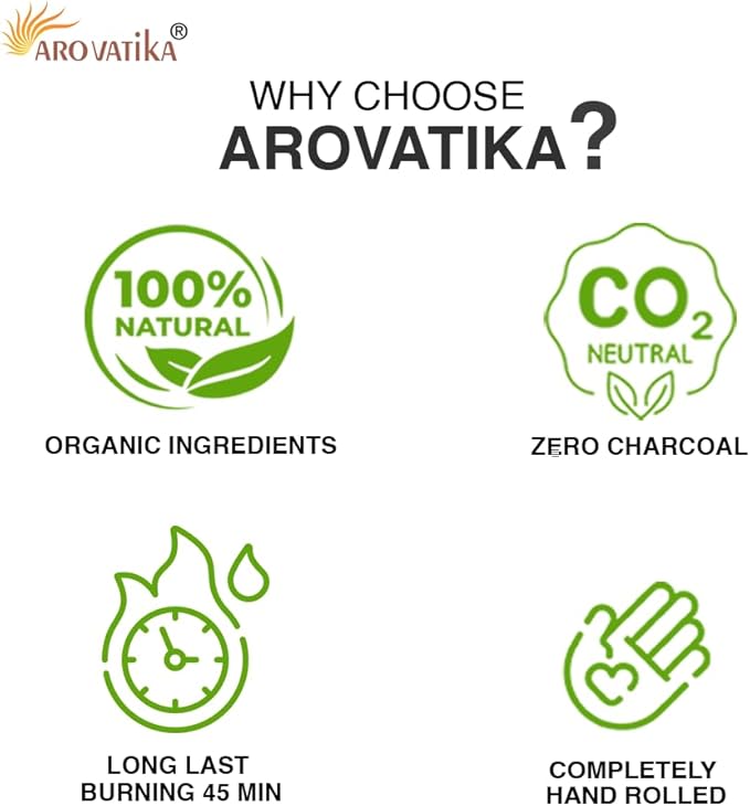 ARO VATIKA Palo Santo Hexa 120 Incense Sticks in Pack of 6 | Long Lasting & Low Smoke | Home Fragrance | Agarbatti for, Freshness, Meditation | Burn Time- Approx 40 Mins AROVATIKA