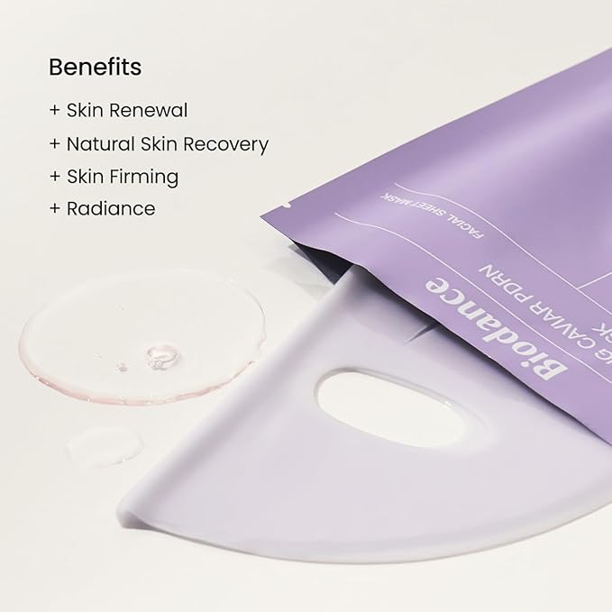 BIODANCE Rejuvenating Caviar PDRN Real Deep Mask, Overnight Hydrogel Mask, Skin Firming, Radiance, Enhancing Skin Recovery, Korean Skin Care, Valentines Day Gifts for Her | 1.19oz(34g) x 4ea - Bloomnest