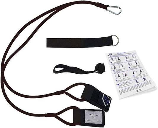 BB Bands Baseball Softball Resistance Training Bands - Arm Strength, Pitching Conditioning Equipment, 3 Strengths (Youth, Adult, Heavy), 7 Colors, Includes Anchor Strap, Door Mount, Bag, Workout Guide - Bloomnest
