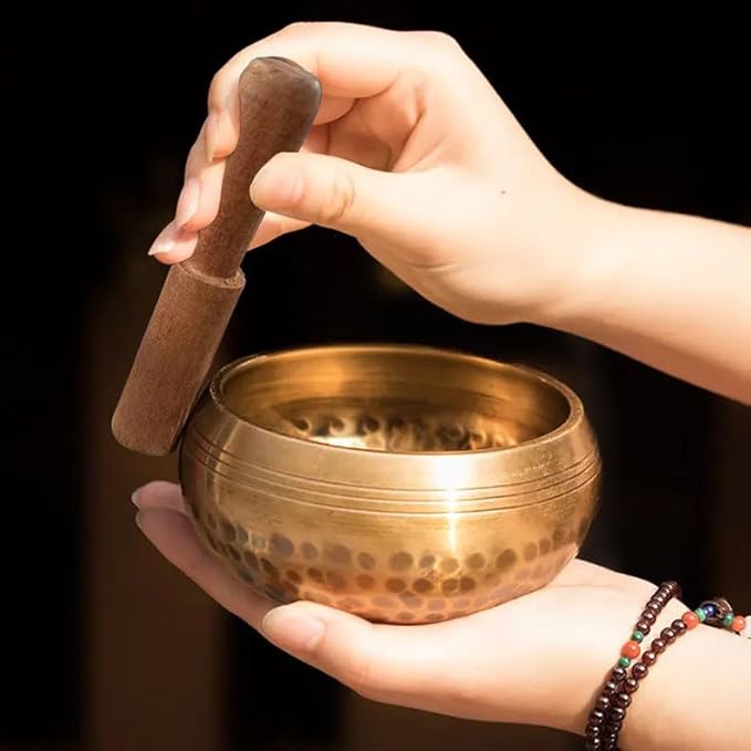 LeSage Handcrafted Tibetan Singing Bowl Gift Set – 3.5” Sound Bowl for Meditation, Sound Healing & Yoga – Mindfullness Christmas Gift – Authentic Hand-Hammered in Nepal LeSage