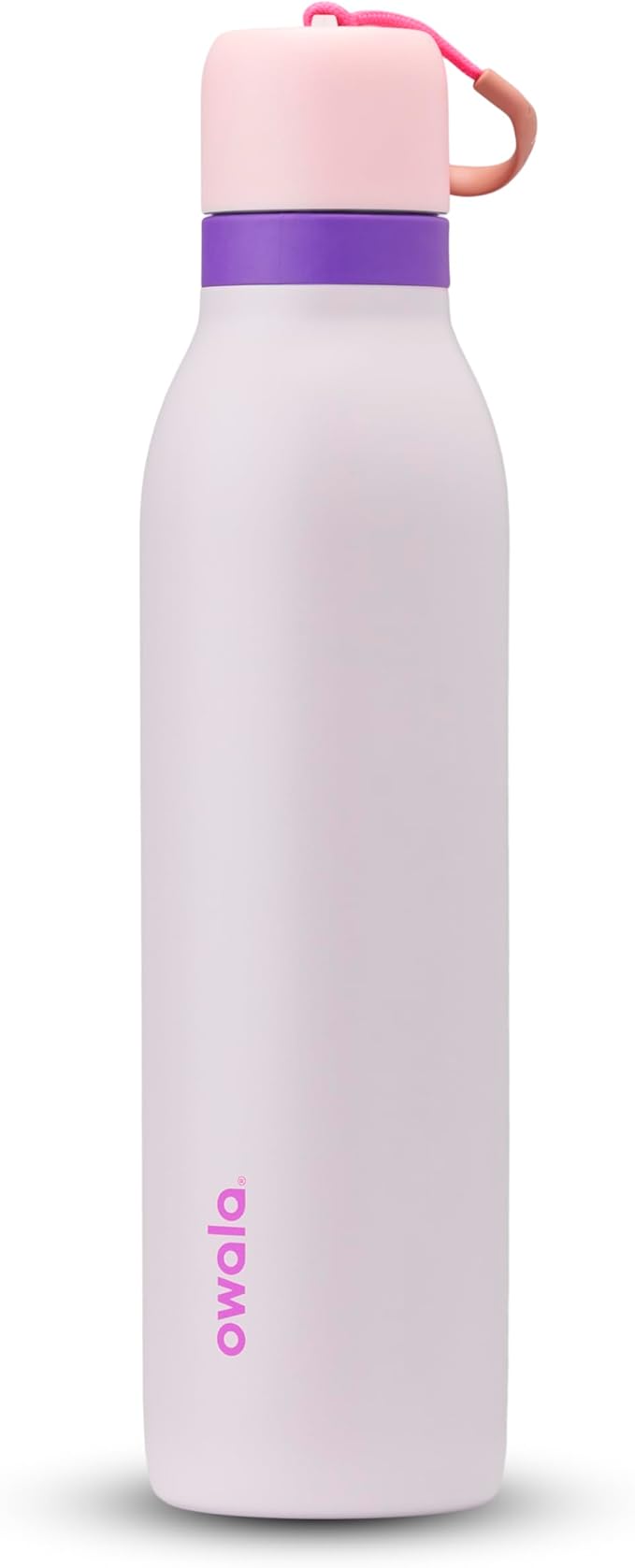 Owala FreeSip Twist Insulated Stainless Steel Water Bottle with Straw for Sports and Travel, BPA-Free, 24-oz, Pink/Purple (Dreamy Field) Owala