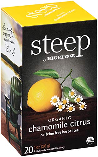steep Organic Chamomile Citrus Herbal 20 Count Box (Pack of 3), Certified Organic, Gluten-Free, Kosher Tea in Foil-Wrapped Bags - Bloomnest