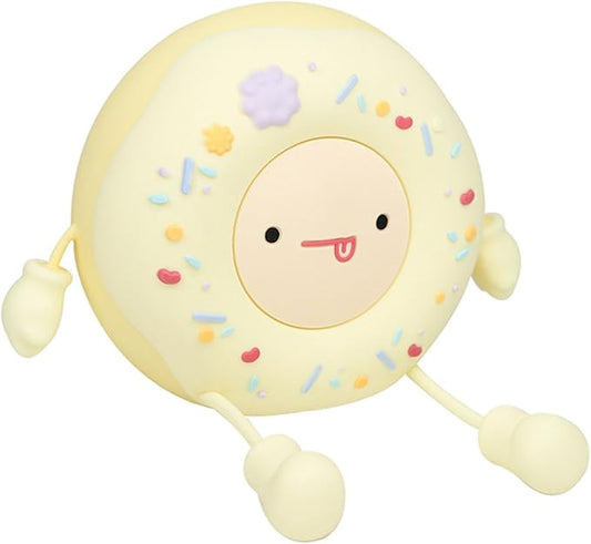 Cute Donut Night Light for Kids,Silicone Nursery Nightlight, Touch Control USB Rechargeable Lamps Breastfeeding Sweet Kawaii Dorm Room Decor Christmas Gift Baby Kids Girls Teens,White - Bloomnest