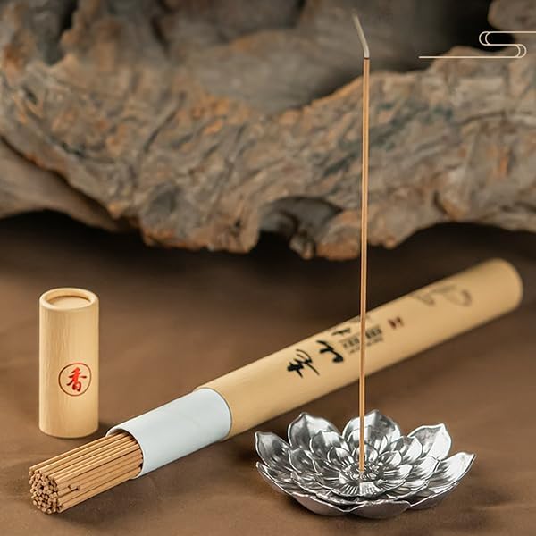 Incense Holder with Incense Stick Tray,Multi-Functional Incense Burner and Stick Holder Combo (1, Silvery)